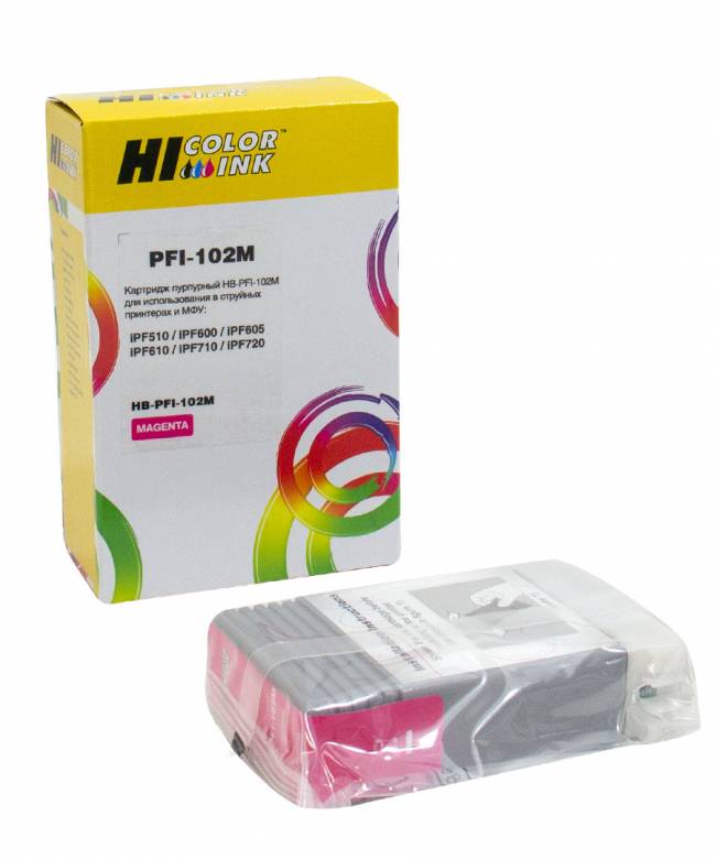 Картридж Hi-Black (HB-PFI-102M) для Canon IPF-510/600/710, M — для бизнеса и офиса