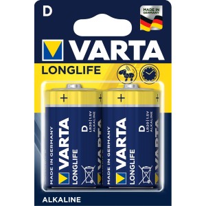 Батарейка Varta LONGLIFE LR20 D BL2 Alkaline 1.5V (4120) (2/20/100) (2 шт.) Varta LONGLIFE LR20 D (04120101412) Батарейка Varta LONGLIFE LR20 D BL2 Alkaline 1.5V (4120) (2/20/100) (2 шт.) Varta LONGLIFE LR20 D (04120101412)