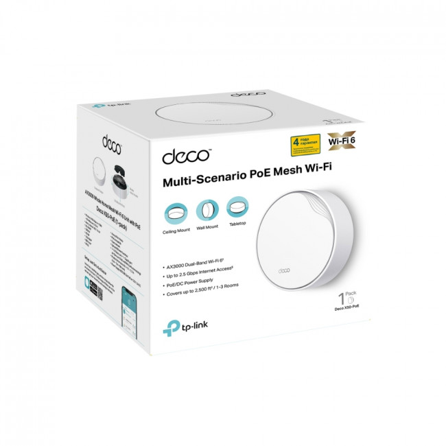 Wi-Fi Mesh-система PoE TP-Link Deco X50-PoE(1-pack) Wi-Fi Mesh-система PoE TP-Link Deco X50-PoE(1-pack)