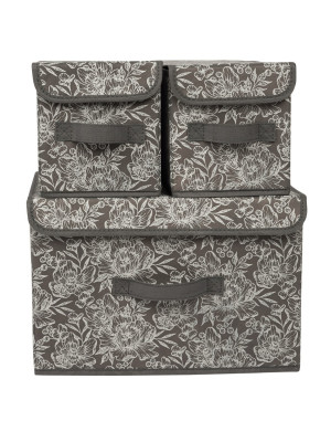 Короб для хранения Набор коробов для хранения Grey Flower (3 шт.)
