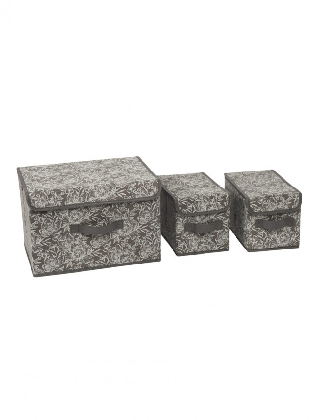 Короб для хранения Набор коробов для хранения Grey Flower (3 шт.)