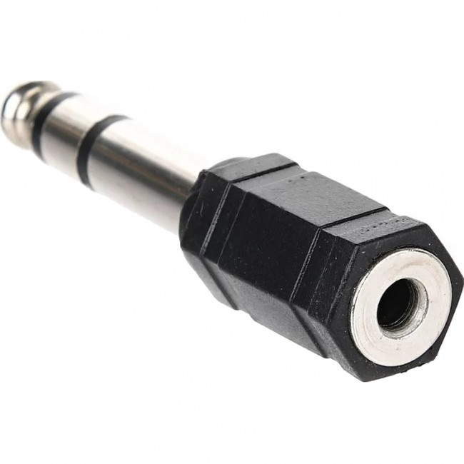 Переходник аудио 6.35мм M (штекер) --> 3.5мм F (гнездо) Telecom <TA1950> Переходник Telecom jack 6.35 mm M/Jack 3.5 mm F (TA1950)