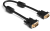 Greenconnect Кабель SVGA 20.0м чёрный, позолоченные контакты, ферритовые кольца, OD8.0mm. 15M / 15M Premium GCR-VM2VM2-20.0m, 28/28 AWG, двойной экран Greenconnect VGA (m) - VGA (m) 20м