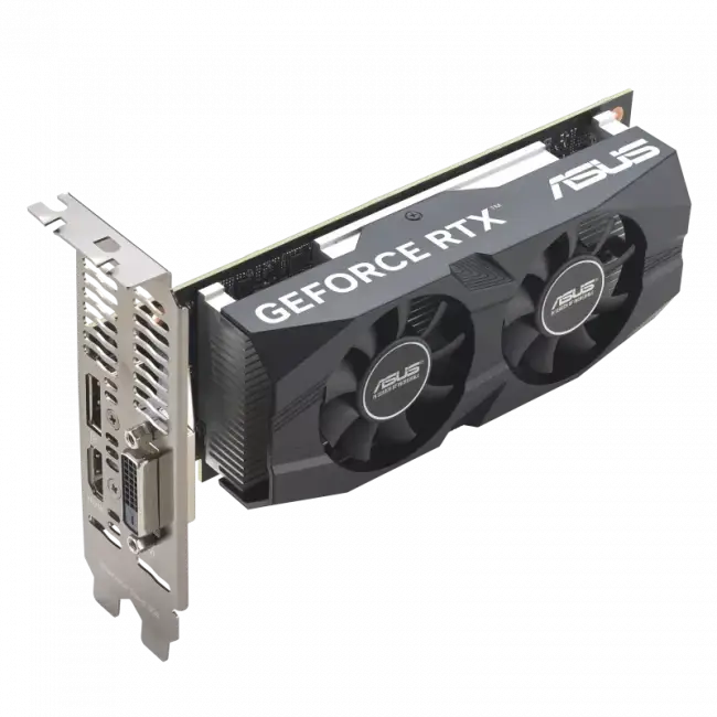 Видеокарта ASUS RTX3050-O6G-LP-BRK — для бизнеса и офиса Видеокарта ASUS RTX3050-O6G-LP-BRK — для бизнеса и офиса