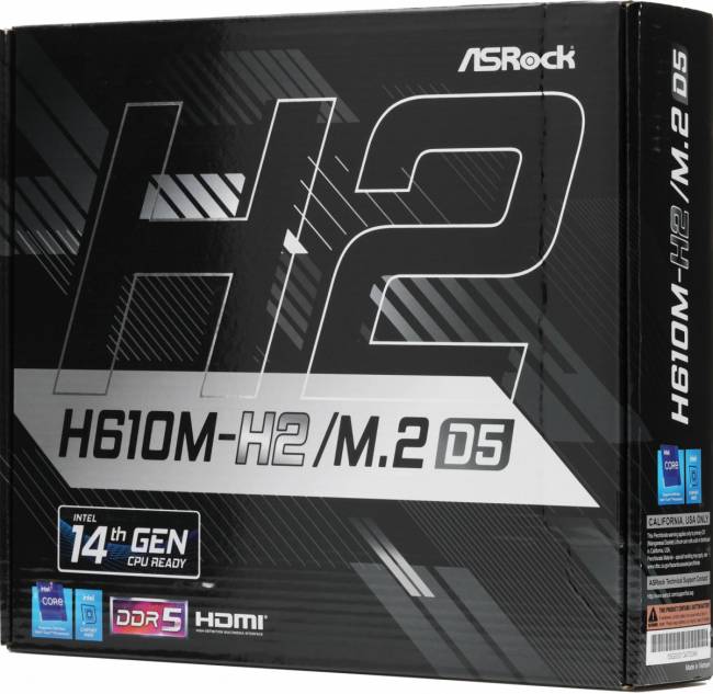 Материнская плата ASRock H610M-H2/M.2 D5 — для бизнеса и офиса