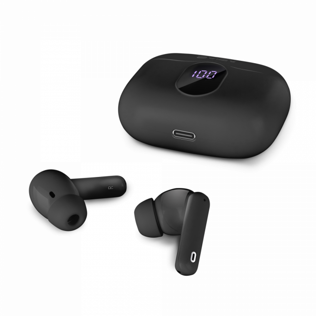 Беспроводные внутриканальные наушники с микрофоном SVEN E-315B, черный (Bluetooth, TWS, ANC, ENC, APP) Sven E-315B — для бизнеса и офиса
