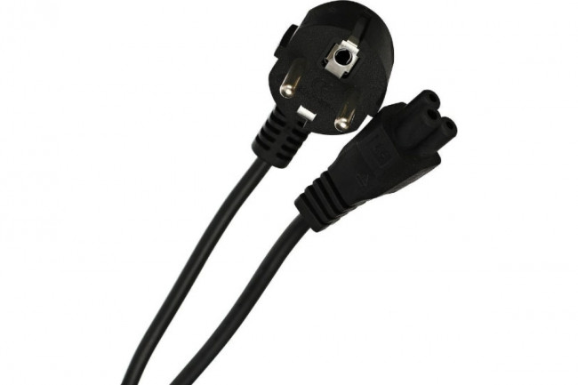 Кабель питания для ноутбуков 3-pin (угловая Евровилка) <VDE> 3G*0.5mm2 VCOM <CE022-CU0.5-3>, 3m VCOM CE022-CU0.5-3M
