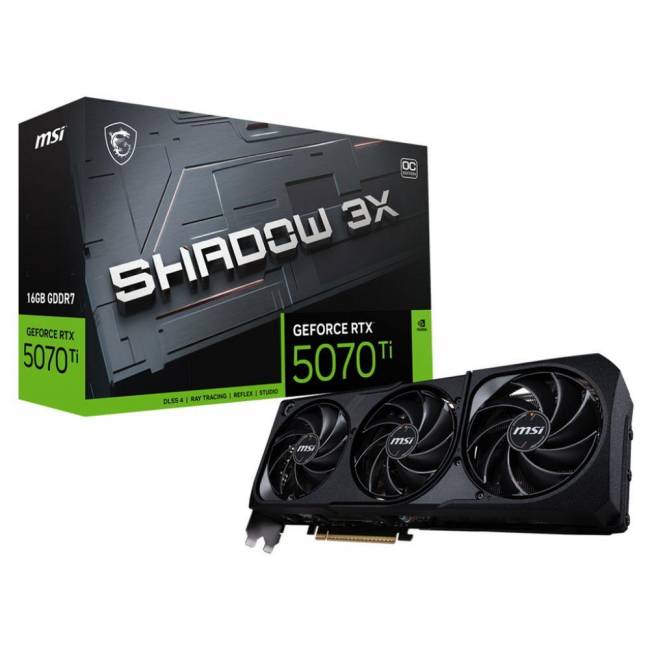 Видеокарта MSI RTX 5070 TI 16G SHADOW 3X OC — для бизнеса и офиса