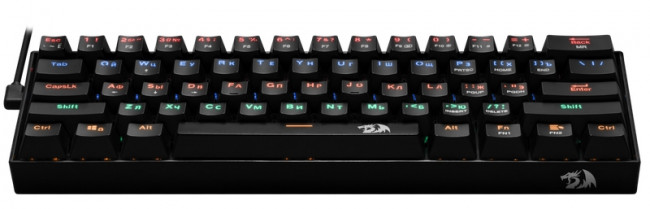 Redragon Механическая клавиатура Lakshmi RU,радужная,тихая Redragon 78119 — для бизнеса и офиса