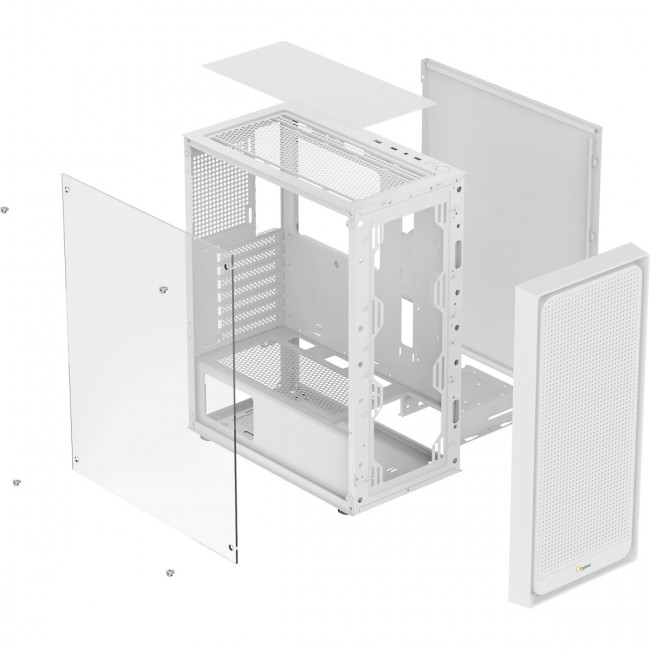 Корпус ПК без блока питания Ocypus Gamma-C50-WHG000XX-GL — для бизнеса и офиса