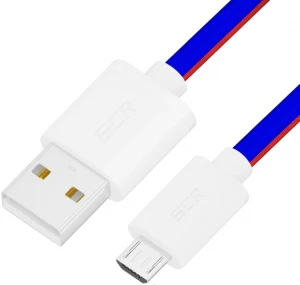 GCR Кабель 0.5m MicroUSB, быстрая зарядка, ТРИКОЛОР Россия, белый ПВХ, 28/24 AWG, GCR-54976 Greenconnect GCR-54976