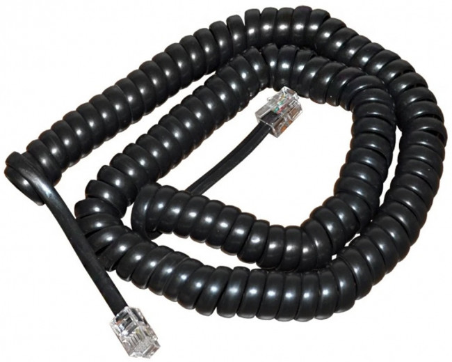 Greenconnect Телефонный шнур витой для трубки  10m, RJ9 4P4C (джек) черный, GCR-50967 Greenconnect RJ9 - RJ9 10м — для бизнеса и офиса