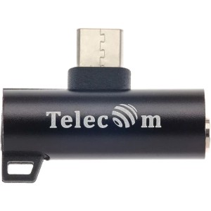 Переходник USB3.1 Type-C 2 in 1 audio+PD charging черный <TA433-B> Адаптер Telecom USB 3.1 Type C M/Jack 3.5 mm F (TA433M-B)
