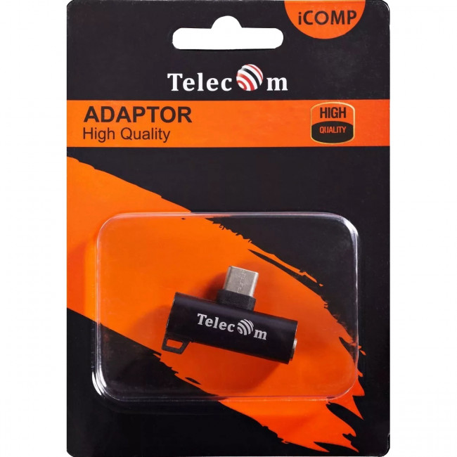 Переходник USB3.1 Type-C 2 in 1 audio+PD charging черный <TA433-B> Адаптер Telecom USB 3.1 Type C M/Jack 3.5 mm F (TA433M-B) — для бизнеса и офиса Переходник USB3.1 Type-C 2 in 1 audio+PD charging черный <TA433-B> Адаптер Telecom USB 3.1 Type C M/Jack 3.5 mm F (TA433M-B) — для бизнеса и офиса