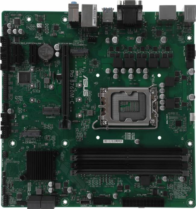 Материнская плата ASUS PRO B760M-C-CSM — для бизнеса и офиса Материнская плата ASUS PRO B760M-C-CSM — для бизнеса и офиса