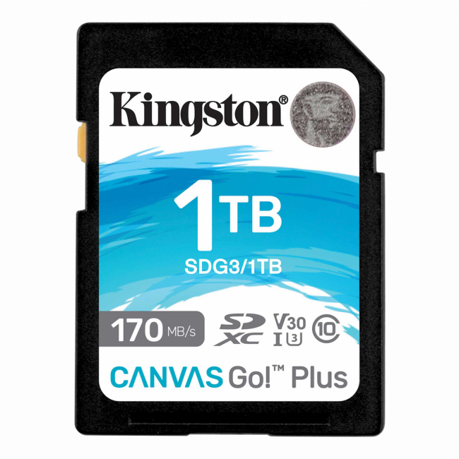 Карта памяти Kingston 1TB SDXC Canvas Go Plus 170R C10 UHS-I U3 V30 Kingston Canvas Go Plus SDG3/1TB — для бизнеса и офиса Карта памяти Kingston 1TB SDXC Canvas Go Plus 170R C10 UHS-I U3 V30 Kingston Canvas Go Plus SDG3/1TB — для бизнеса и офиса