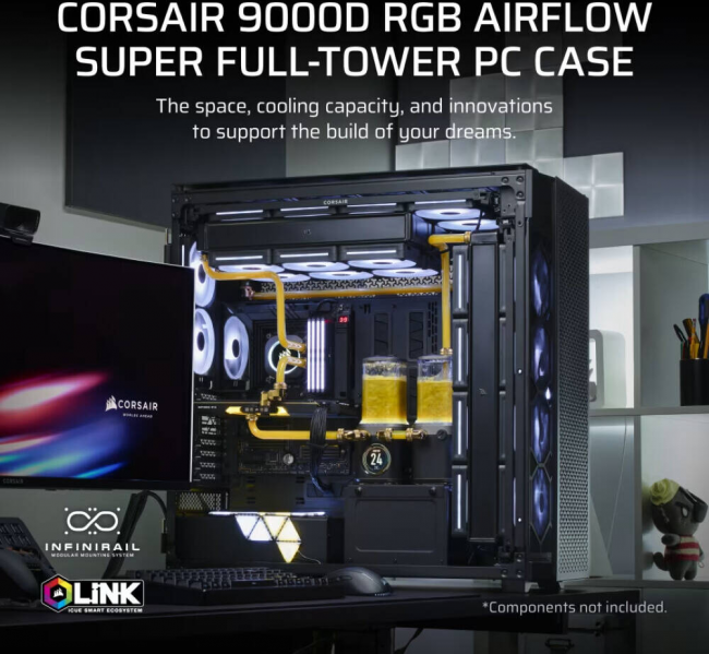 Корпус без блока питания Corsair CC-9011273-WW — для бизнеса и офиса