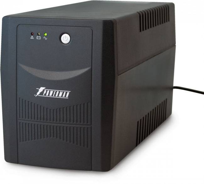 ИБП POWERMAN Back Pro 1500, линейно-интерактивный, 1500ВА, 900Вт,  4 евророзетки с резервным питанием, батарея 12В 9Ач 2 шт.,  380мм х 101мм х142мм, 10.7 кг. Powerman Back Pro 1500