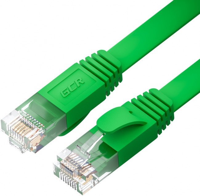 GCR Патч-корд PROF плоский прямой 20.0m, UTP медь кат.6, зеленый, 30 AWG, ethernet high speed 10 Гбит/с, RJ45, T568B, GCR-52841 Greenconnect RJ45(m) - RJ45(m) Cat. 7 U/UTP PVC 20м — для бизнеса и офиса GCR Патч-корд PROF плоский прямой 20.0m, UTP медь кат.6, зеленый, 30 AWG, ethernet high speed 10 Гбит/с, RJ45, T568B, GCR-52841 Greenconnect RJ45(m) - RJ45(m) Cat. 7 U/UTP PVC 20м — для бизнеса и офиса