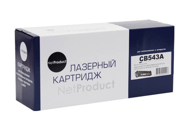 Картридж NetProduct (N-CB543A) для HP CLJ CM1300/CM1312/CP1210/CP1215, M, 1,5K — для бизнеса и офиса