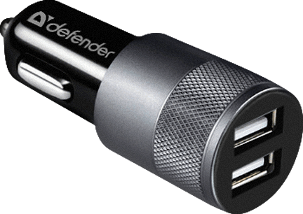 Defender Автомобильное ЗУ UCA-21 2USB, 5V/2.1A Defender UCA-21 2USB, 5V/2.1A — для бизнеса и офиса