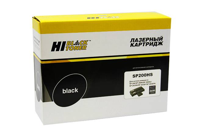 Картридж Hi-Black (HB-SP200HS) для Ricoh Aficio SP 200N/SP202SN/SP203SFN, 2,6K — для бизнеса и офиса
