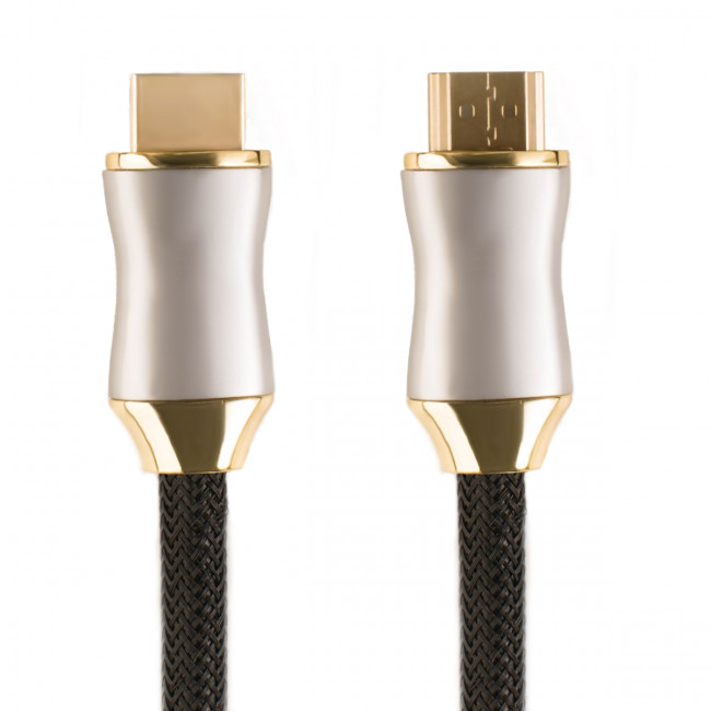 Greenconnect Кабель 1.0m HDMI версия 2.0, HDR 4:2:2, Ultra HD, 4K 60 fps 60Hz/5K*30Hz, 3D, AUDIO, 18.0 Гбит/с, 28/28 AWG, OD7.3mm, тройной экран, черный нейлон, DELUX, GCR-51280 Greenconnect HDMI (m) - HDMI (m) 1м