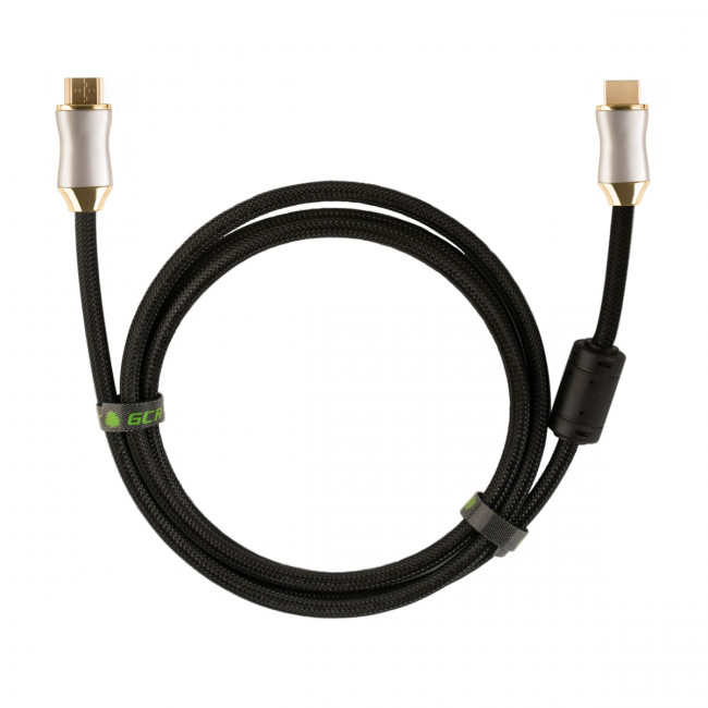 Greenconnect Кабель 1.0m HDMI версия 2.0, HDR 4:2:2, Ultra HD, 4K 60 fps 60Hz/5K*30Hz, 3D, AUDIO, 18.0 Гбит/с, 28/28 AWG, OD7.3mm, тройной экран, черный нейлон, DELUX, GCR-51280 Greenconnect HDMI (m) - HDMI (m) 1м