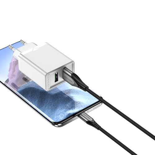 Сетевое зарядное устройство Vention на 2 порта USB (A+A) QC 3.0 Белый Vention FBAW0-EU