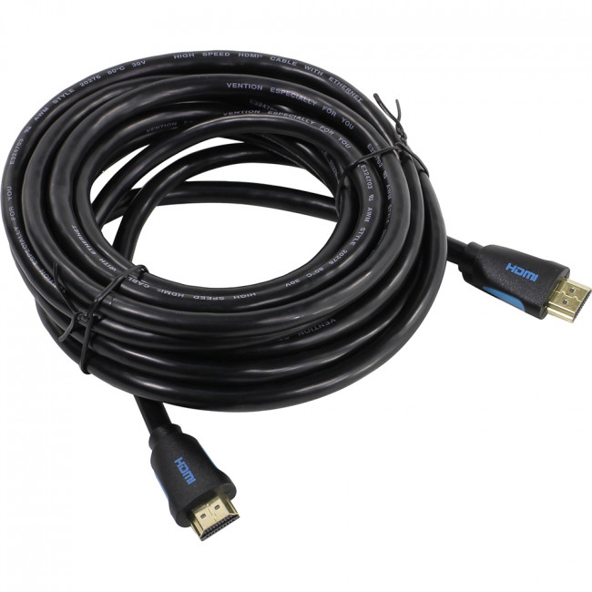 Кабель Vention HDMI High speed v2.0 with Ethernet 19M/19M - 5м Кабель Vention HDMI(m)/HDMI(m) - 5 м (VAA-M01-B500) — для бизнеса и офиса
