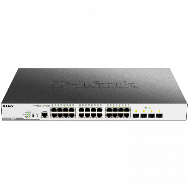 Коммутатор D-Link DGS-3000-28XMP/B1A — для бизнеса и офиса