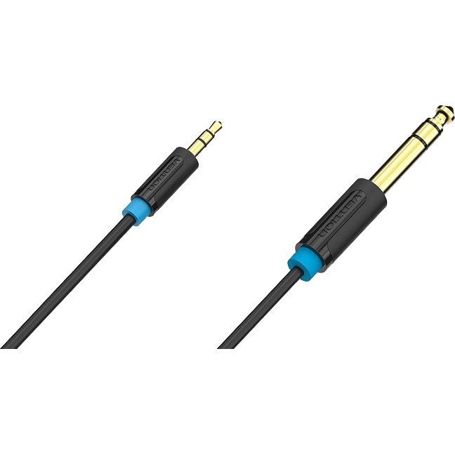 Кабель Vention аудио Jack 6,5 mm M/ 3,5 M - 3 м Кабель Vention jack 6.5 mm(m)/mini jack 3.5 mm(m) - 3 м (BABBI)