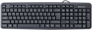 Defender Проводная клавиатура Element HB-520 USB RU,черный,полноразмерная USB Defender Element HB-520 USB