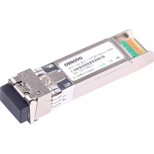Трансивер OSNOVO SFP-S1LC15-10G-1270-1330 — для бизнеса и офиса Трансивер OSNOVO SFP-S1LC15-10G-1270-1330 — для бизнеса и офиса