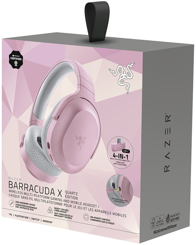 Гарнитура Razer Barracuda X (2022) - Quartz Pink Razer RZ04-04430300-R3M1 — для бизнеса и офиса