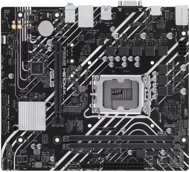Материнская плата ASUS PRIME H610M-K — для бизнеса и офиса Материнская плата ASUS PRIME H610M-K — для бизнеса и офиса