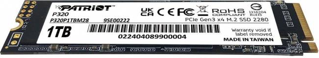 Накопитель SSD Patriot P320P1TBM28 — для бизнеса и офиса