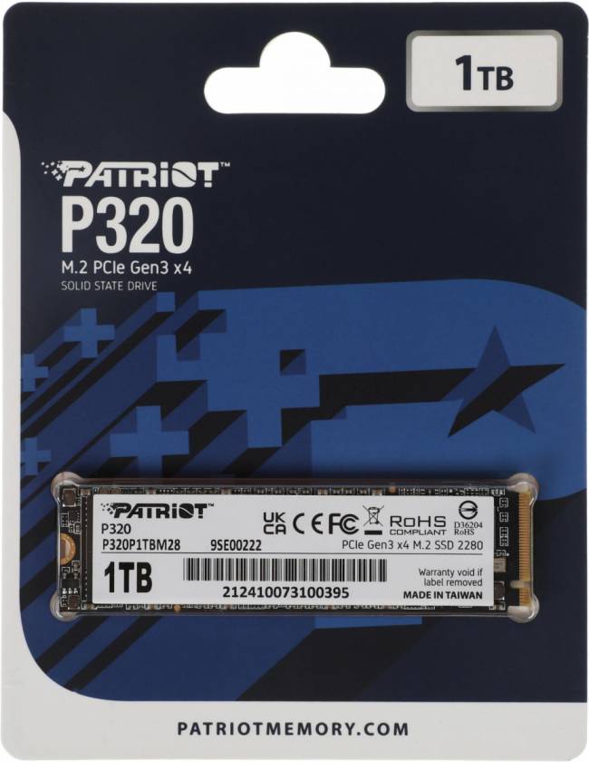 Накопитель SSD Patriot P320P1TBM28 — для бизнеса и офиса