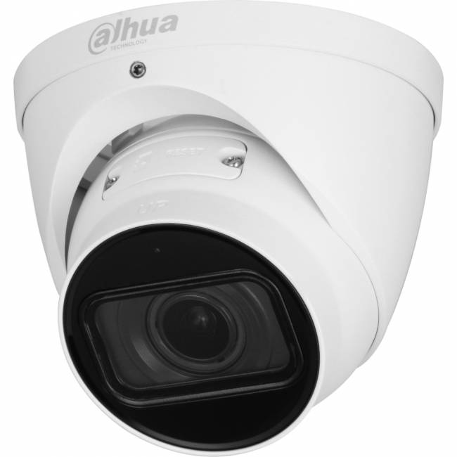 Уличная купольная IP-видеокамера с ИИ 4Мп; 1/3" CMOS; моторизованный объектив 2.7~13.5мм; механический ИК-фильтр; WDR(120дБ); чувствительность 0.005лк@F1.5; сжатие: H.265+, H.265, H.264+, H.264, MJPEG; 3 потока до 4Мп@25к/с; видеоаналитика: SMD 4.0 Dahua  — для бизнеса и офиса