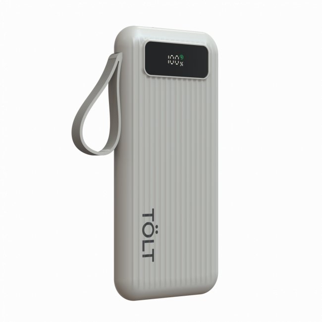 Портативный аккумулятор TOLT Stor SR-LB10D, 10000mAh, 22,5W, fast charging and PD, beige TÖLT SR-LB10D — для бизнеса и офиса