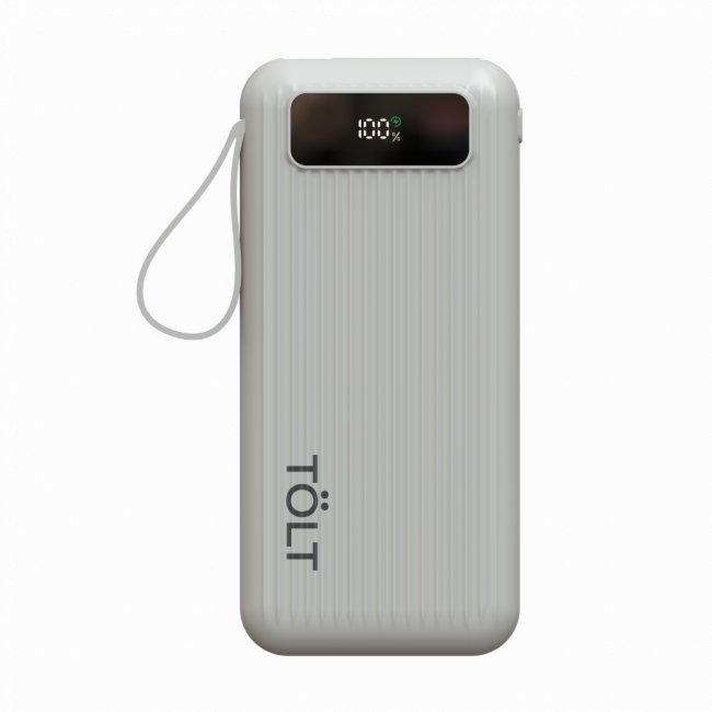 Портативный аккумулятор TOLT Stor SR-LB10D, 10000mAh, 22,5W, fast charging and PD, beige TÖLT SR-LB10D — для бизнеса и офиса