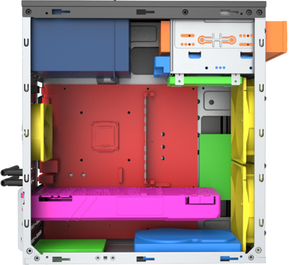Корпус с блоком питания 450Вт. Foxline FL-702-FZ450 — для бизнеса и офиса