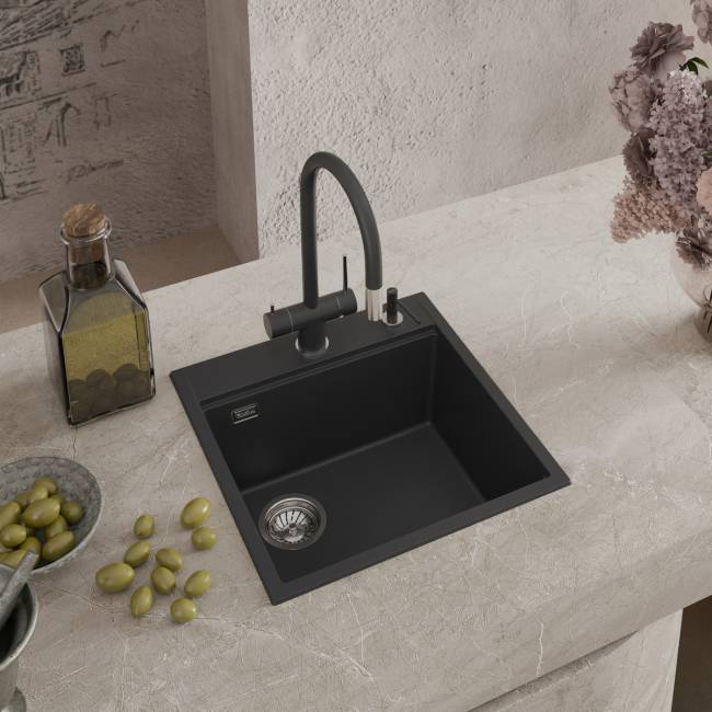 Кухонная мойка RIVELATO Rivelato TR-505-L antracite — для бизнеса и офиса Кухонная мойка RIVELATO Rivelato TR-505-L antracite — для бизнеса и офиса