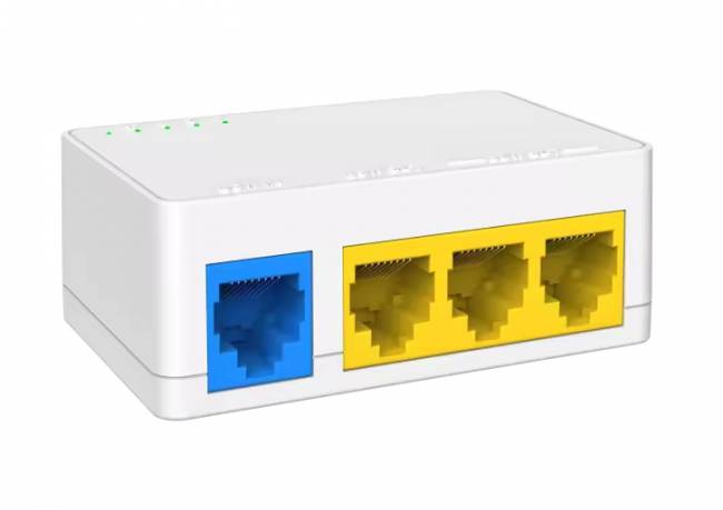 Коммутатор 4PORT 100M 3POE Tenda S204PD — для бизнеса и офиса