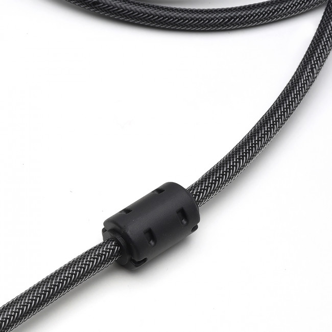 Кабель HDMI 5 м (HIGH speed, Metal gold, в чулке, в пакете) ATcom HDMI 2.1 (m) - HDMI 2.1 (m) 5 м — для бизнеса и офиса