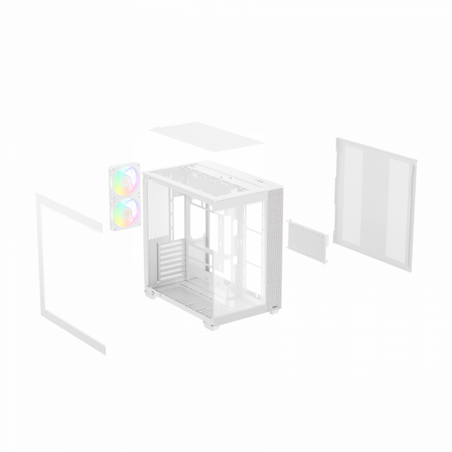 Корпус ПК без блока питания Ocypus Delta-C74-WHD200XX-GL — для бизнеса и офиса