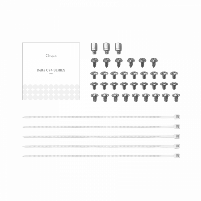Корпус ПК без блока питания Ocypus Delta-C74-WHD200XX-GL — для бизнеса и офиса