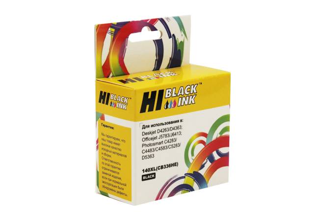Картридж Hi-Black (HB-CB336HE) для HP PS C4283/C5283/D5363/J5783/J6413/D4263, №140XL, Bk — для бизнеса и офиса