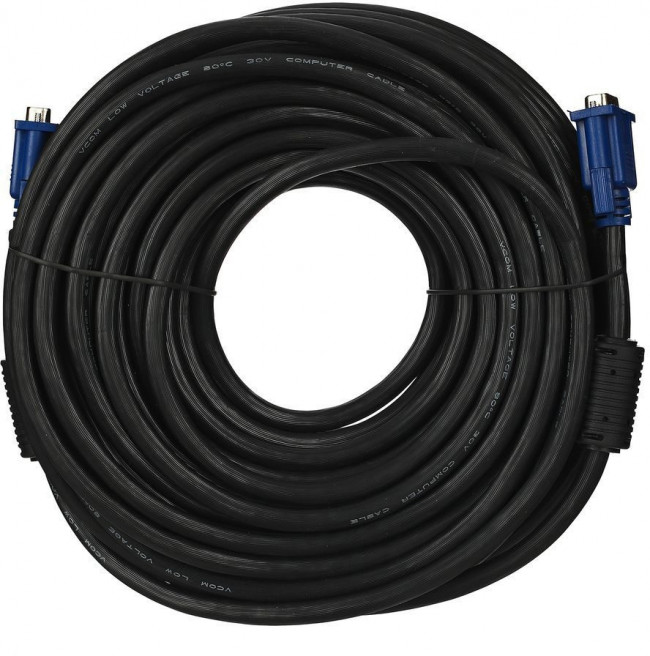 Кабель монитор-SVGA card (15M-15M) 20м 2 фильтра VCOM <VVG6448-20M> VCOM VGA (m) - VGA (m) 20м — для бизнеса и офиса