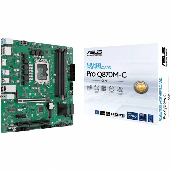 Материнская плата ASUS PRO Q870M-C-CSM (90MB1KEP-M0EAYC) — для бизнеса и офиса Материнская плата ASUS PRO Q870M-C-CSM (90MB1KEP-M0EAYC) — для бизнеса и офиса